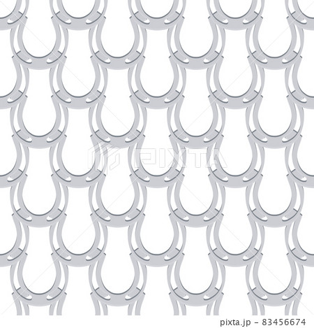 Illustration on theme Irish holiday St Patrick day, seamless horseshoes 83456674