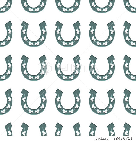 Illustration on theme Irish holiday St Patrick day, seamless horseshoes Illustration on theme Irish holiday St Patrick day, seamless horseshoes 83456711