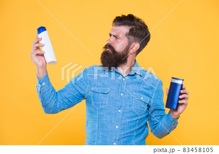 Treatment providing individual care. Hipster hold hair  83458105