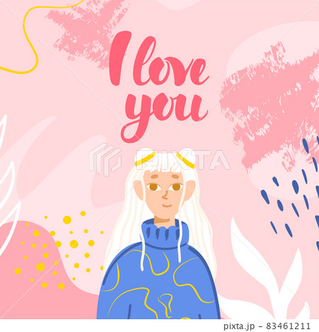 Love You Girl Greeting Card 83461211