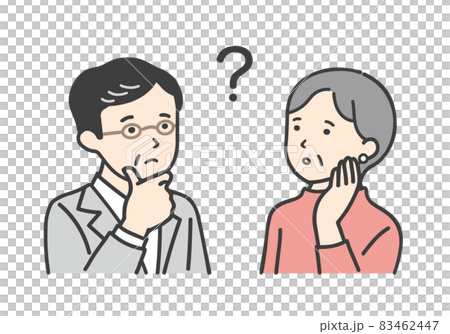 Senior couple worried Senior couple worried 83462447