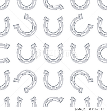 Illustration on theme Irish holiday St Patrick day, seamless horseshoes Illustration on theme Irish holiday St Patrick day, seamless horseshoes 83462813