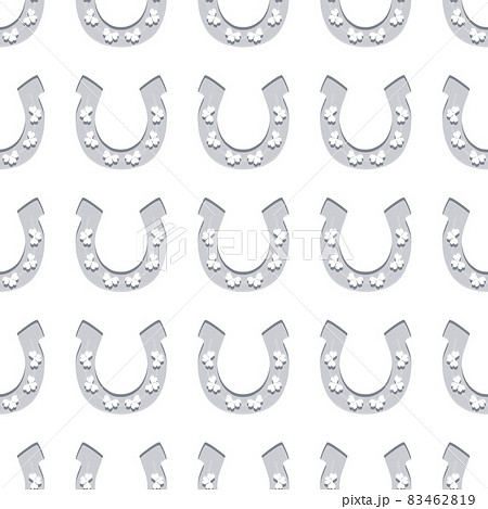 Illustration on theme Irish holiday St Patrick day, seamless horseshoes Illustration on theme Irish holiday St Patrick day, seamless horseshoes 83462819