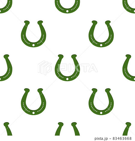 Illustration on theme Irish holiday St Patrick day, seamless horseshoes 83463668