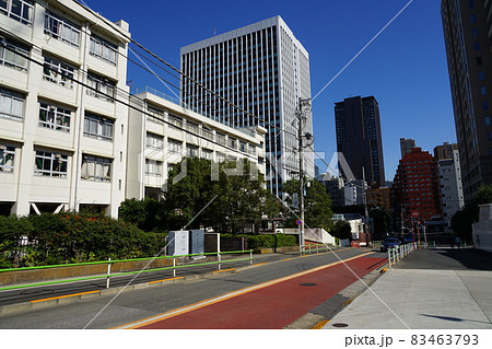 10月　港区1362綱の手引き坂と三田高等学校(東京都立)･三田一丁目 83463793