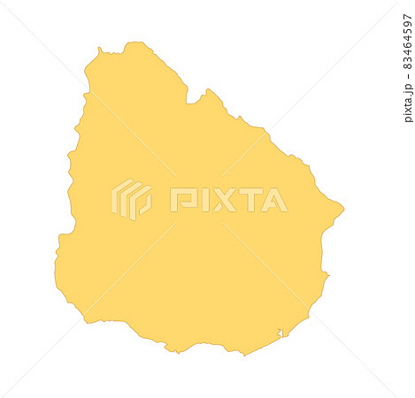 Uruguay map color line element. Border of the country. Uruguay map color line element. Border of the country. 83464597