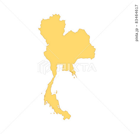 Thailand map color line element. Border of the country. 83464617