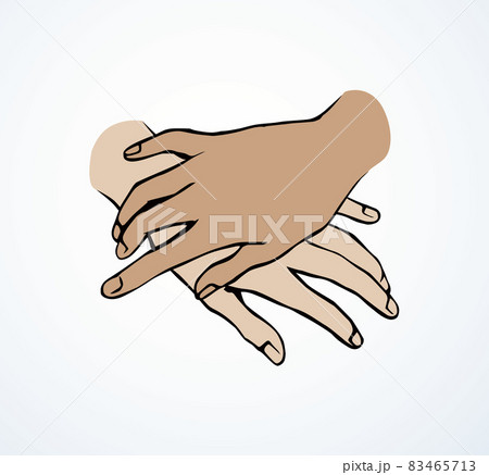 Relaxed hand. Vector drawing 83465713
