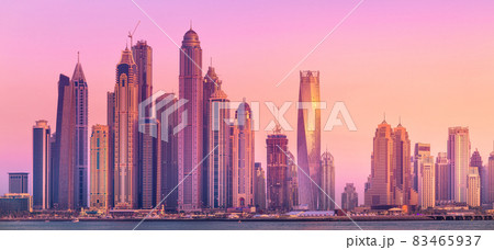 Dubai Marina bay view from Palm Jumeirah, UAE Dubai Marina bay view from Palm Jumeirah, UAE 83465937