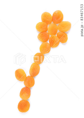 Flower lined with dried apricots 83467153
