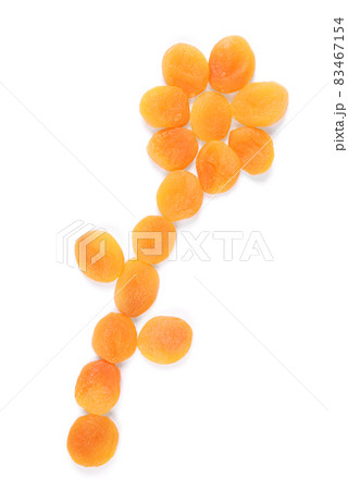 Flower lined with dried apricots 83467154