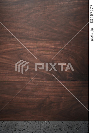 Texture of toned black walnut wood with oil finish 83467277