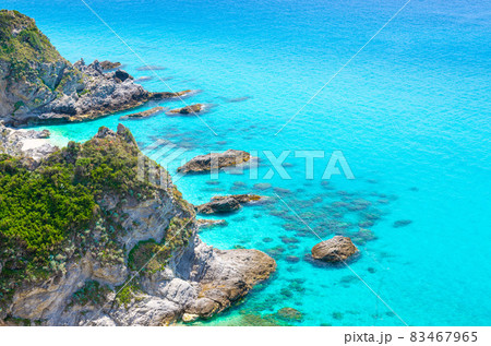 Cape Capo Vaticano aerial panoramic view, Calabria, Southern Italy 83467965