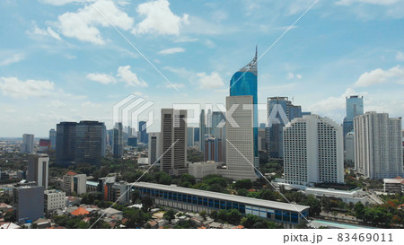 Aerial panorama of the city center with skyscrapers Jakarta. Indonesia. 83469011