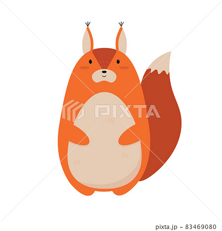 A cute cartoon character squirrel vector art A cute cartoon character squirrel vector art 83469080