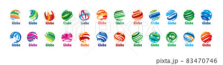 A set of abstract vector logos of the global network A set of abstract vector logos of the global network 83470746