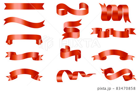 Realistic ribbon collection isolated. Vector elegance wave decoration elements with scroll shape. For greeting cards and invitations of the wedding, birthday, Valentine's Day, mother's day. Realistic ribbon collection isolated. Vector elegance wave decoration elements with scroll shape. For greeting cards and invitations of the wedding, birthday, Valentine's Day, mother's day. 83470858