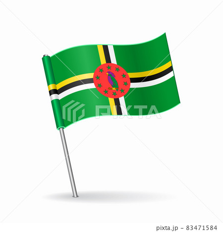 Dominican flag map pointer layout. Vector illustration. Dominican flag map pointer layout. Vector illustration. 83471584