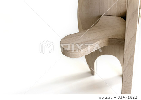 A wooden block for working with an iron, for wet-heat treatment of clothes. 83471822