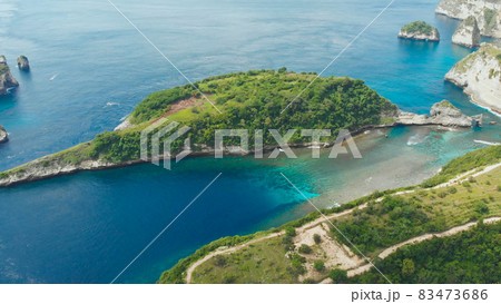 The beautiful islands of the island of Nusa Penida. Close to Atuh beach. Indonesia. The beautiful islands of the island of Nusa Penida. Close to Atuh beach. Indonesia. 83473686