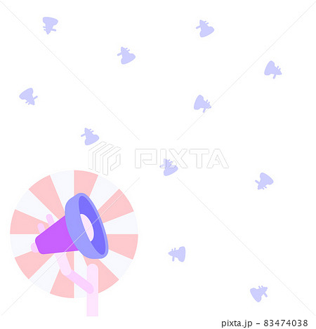 Illustration Of Small Pole Megaphone With Sun Raises Softly Making New Announcements In Open Space. Bullhorn On A Rod Gently Promoting Late Advertisements In Empty Area. Illustration Of Small Pole Megaphone With Sun Raises Softly Making New Announcements In Open Space. Bullhorn On A Rod Gently Promoting Late Advertisements In Empty Area. 83474038