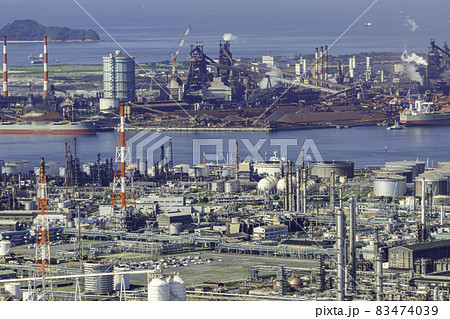 水島臨海工業地帯 旭化成 ENEOS JFEスチール 岡山県倉敷市 水島臨海工業地帯 旭化成 ENEOS JFEスチール 岡山県倉敷市 83474039