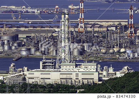 水島臨海工業地帯　中国電力　水島発電所　岡山県倉敷市 83474330