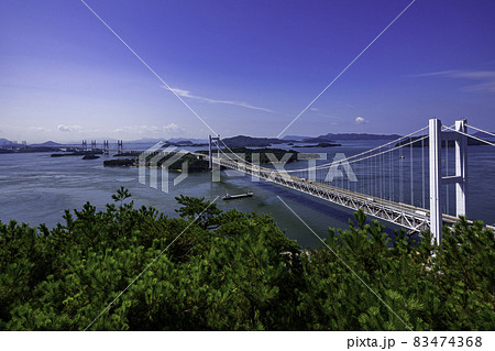 瀬戸大橋　下津井瀬戸大橋　岡山県倉敷市 83474368