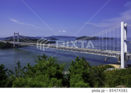 瀬戸大橋　下津井瀬戸大橋　岡山県倉敷市 83474381