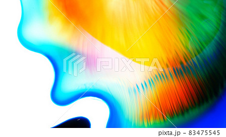 鮮やかでカラフルな抽象画。インスピレーションを感じさせる絵画的背景画像。 83475545