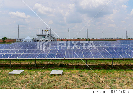 Solar panels are charging outdoors. Solar panels are charging outdoors. 83475817