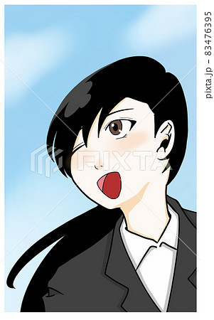 晴れた朝に出勤する爽やかな会社員のイラスト 晴れた朝に出勤する爽やかな会社員のイラスト 83476395