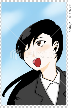 晴れた朝に出勤する爽やかな会社員のイラスト 晴れた朝に出勤する爽やかな会社員のイラスト 83476395