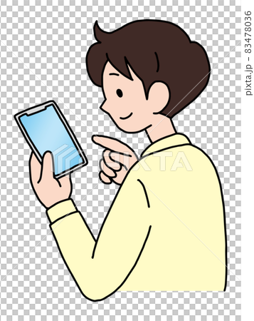 智能手機操作/男性 83478036