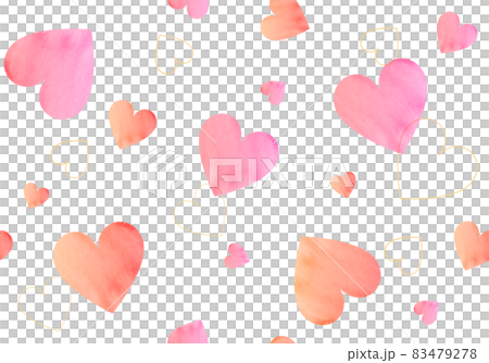 Watercolor heart pattern valentine vector illustration background (wallpaper) 83479278