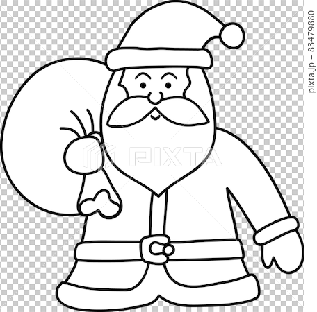 Santa Claus is carrying a present 83479880