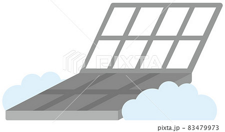 流雪溝のイラスト 83479973