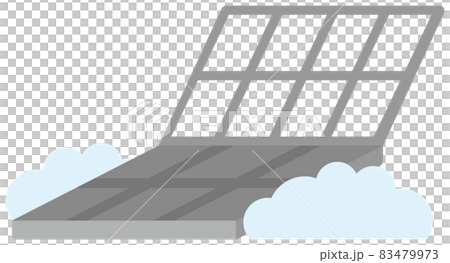 流雪溝のイラスト 83479973