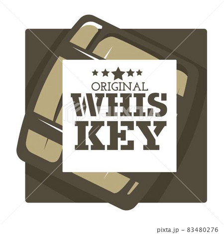 Whiskey house brand isolated icon wooden barrel 83480276