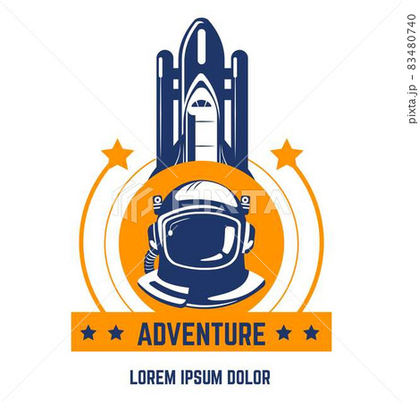 Space adventure isolated icon spaceman and spaceship cosmos exploration 83480740