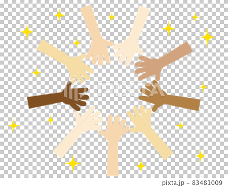いくつもの手 円陣 仲間 人種 人権 挙手 素手 手洗い キラキラ 清潔 いくつもの手 円陣 仲間 人種 人権 挙手 素手 手洗い キラキラ 清潔 83481009