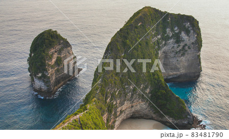 Manta Bay or Kelingking Beach on Nusa Penida Island, Bali, Indonesia. 83481790