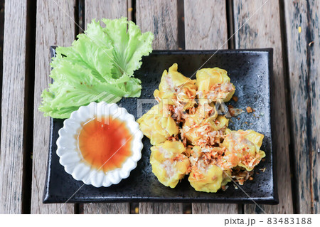 chinese steamed dumpling or dim sum. 83483188