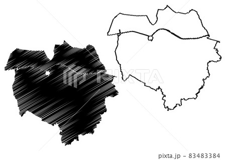 Mons City (Kingdom of Belgium, Wallonia Region) map vector illustration, scribble sketch City of Bergen map Mons City (Kingdom of Belgium, Wallonia Region) map vector illustration, scribble sketch City of Bergen map 83483384