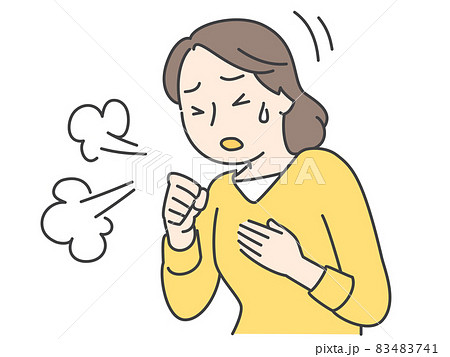 咳をする女性 83483741