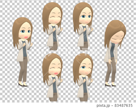 [Success and Failure] Caucasian Female Cardigan Straight Diagonal 83487635