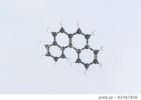 Benzo(c)phenanthrene molecule. Isolated...のイラスト素材 [83487856] - PIXTA