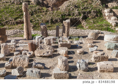 Alexandria, Egypt. Ruined ancient pillars Alexandria, Egypt. Ruined ancient pillars 83488198