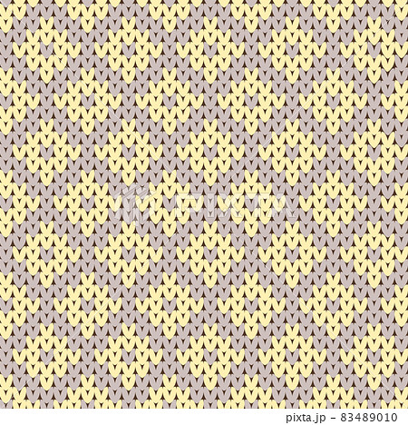 ノルディック模様のニットパターン(黄) ノルディック模様のニットパターン(黄) 83489010