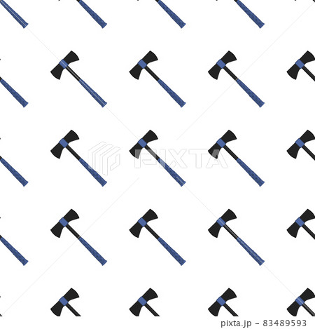 Illustration on theme pattern steel axes with wooden handle 83489593
